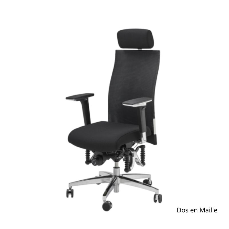Fauteuil de bureau en maille ergonomique avec assise en mouvement Bioswing 660