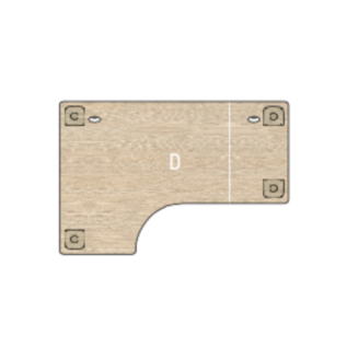 Plateau table compact avec plan retour