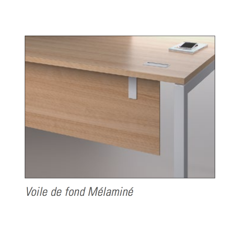 Voile de fond mélaminé bois bureau courtoisie