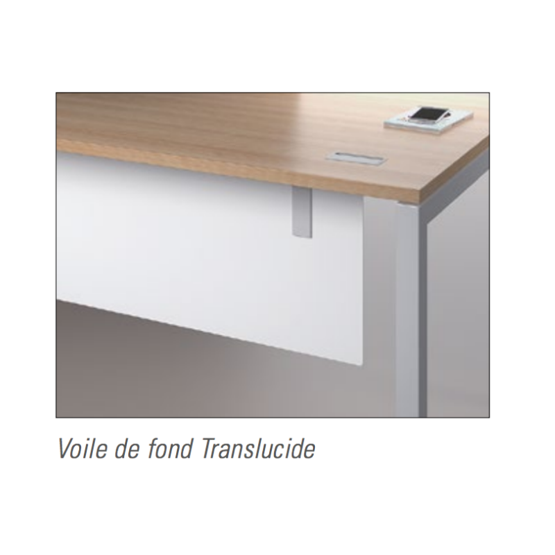 Voile de fond translucide bureau courtoisie