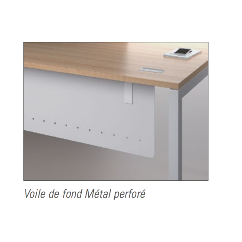 Voile de fond métal perforé bureau courtoisie