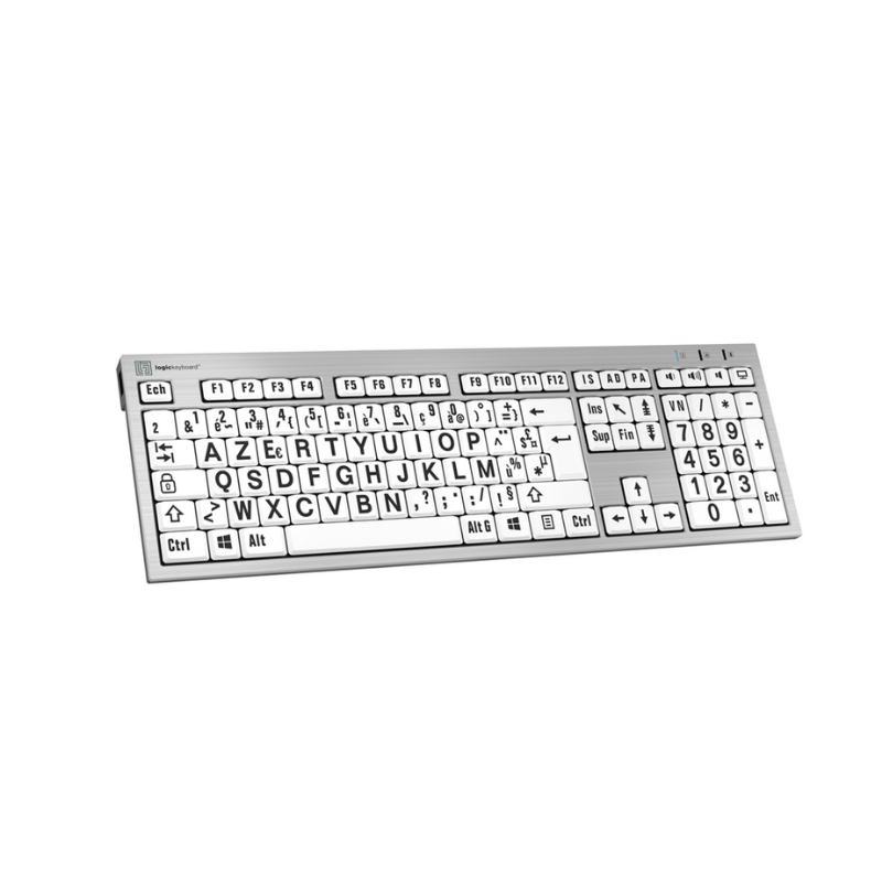 Clavier à Grosses Touches – Caractères Grands Et Contrastés – USB Filaire – Pour Seniors Et Basse Vision