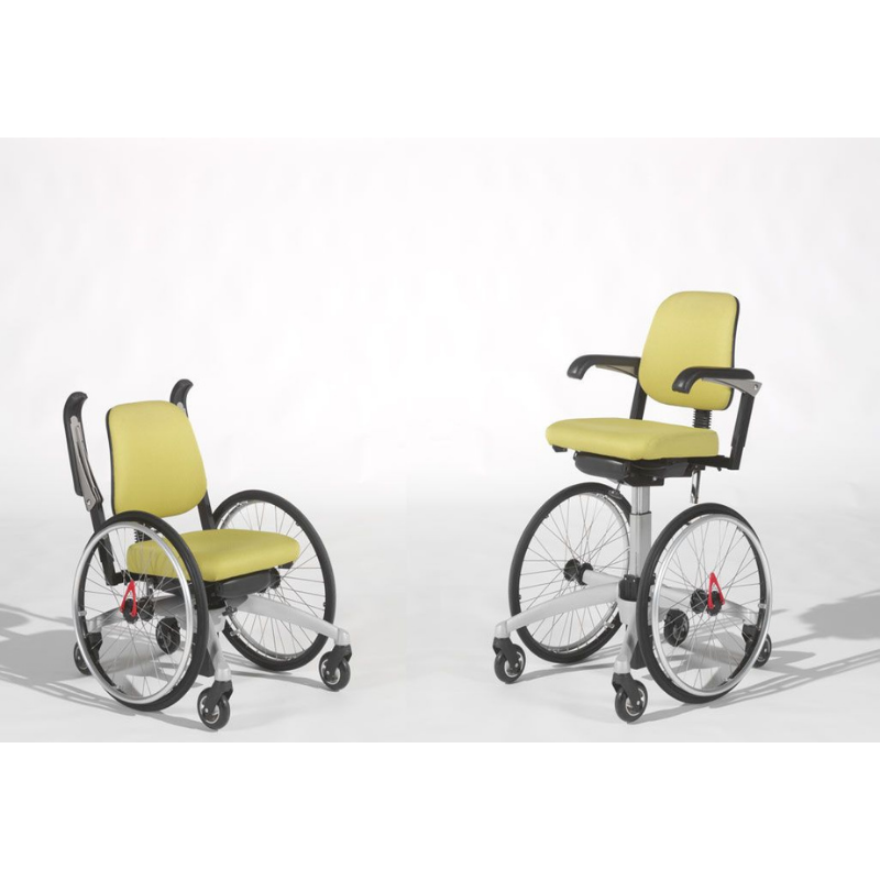 Siège de bureau avec roues et piètement réglable en hauteur pour mobilité- Tripple Wheels